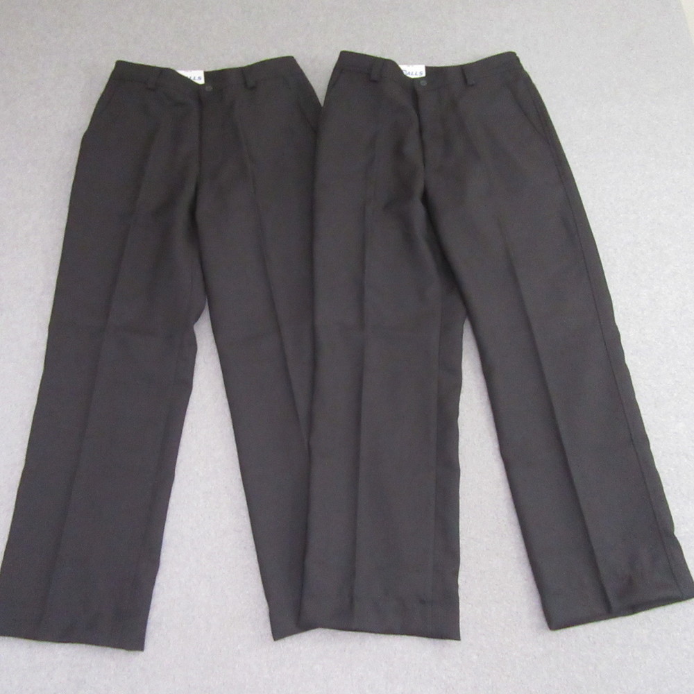 Galls Womens Twill Work Wear Pants 6 Black TR606 Flat Front 2 Lot